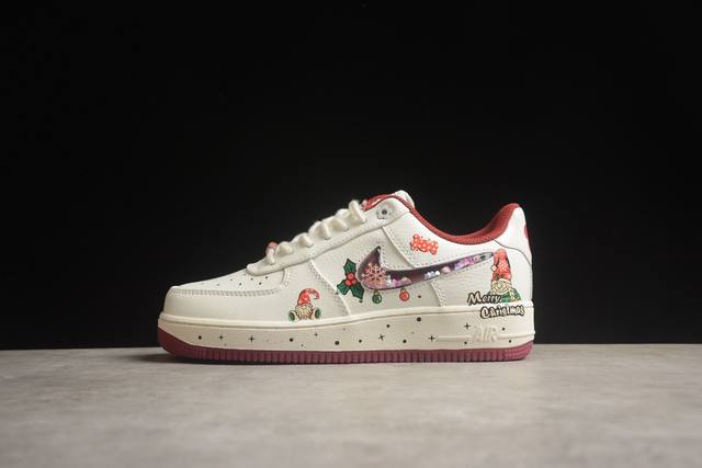 340 Nk Air Force 1'07 Low "Grandma Christmas" 圣诞节限定 空军一号定制低帮休闲板鞋 Fz5068-616 原楦头原