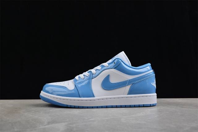 290 Cj版纯原 Air Jordan 1 Low Aj1 乔1漆皮蓝 文化低帮休闲板鞋 Fz2138-114 #市售最高品质 原鞋开发 大厂代工流水线打造