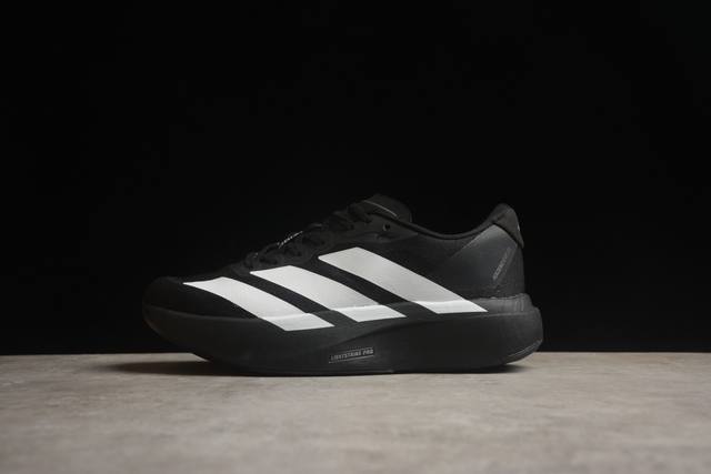 260 Ad Adizero Evo Sl 阿迪超轻透气缓震跑鞋Jp9290 整体外观造型与Adizero Adios Pro Evo 1非常相似 中底配置方面