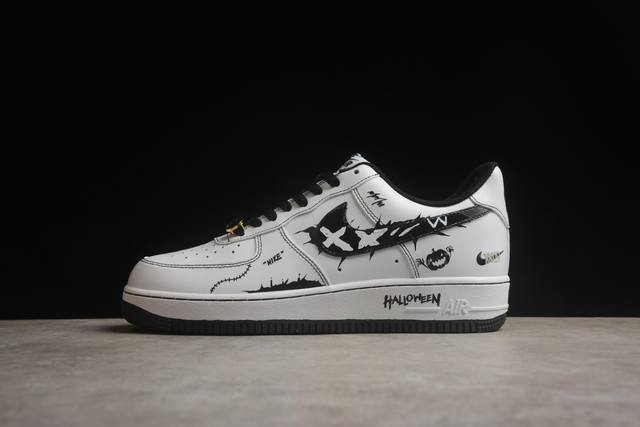 310 Nk Air Force 1'07 Low 二次元黑白手绘 空军一号低帮休闲板鞋 Ct2585-100 原楦头原纸板 打造纯正空军版型#专注外贸渠道 全