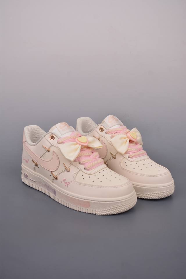 340 Nike Air Force 1 Low 白粉迷你勾 原楦头原纸板 打造纯正空军版型 专注外贸渠道 全掌内置蜂窝气垫 原盒配件 原厂中底钢印、拉帮完美