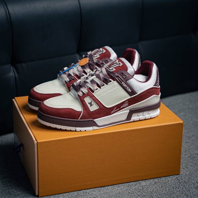 620 核心私 Louis Vuitton Trainer Lv 路易威登 外包装全新升级原版完美楦型 东莞大厂出产 品控胜过市面百分之95 Tpu大底材料。独