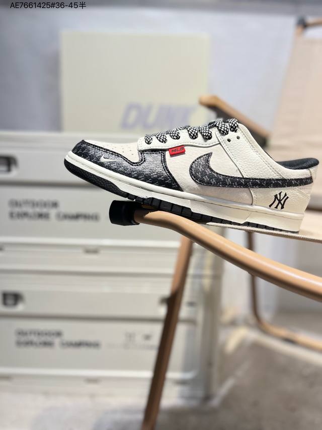 350 海外爆款限量发售！公司级 Nike Sb Dunk Low“Mlb联名” 周年高端定制 低帮休闲板鞋 定制鞋盒 大厂纯原品质出货 超高清洁度 皮料切割干