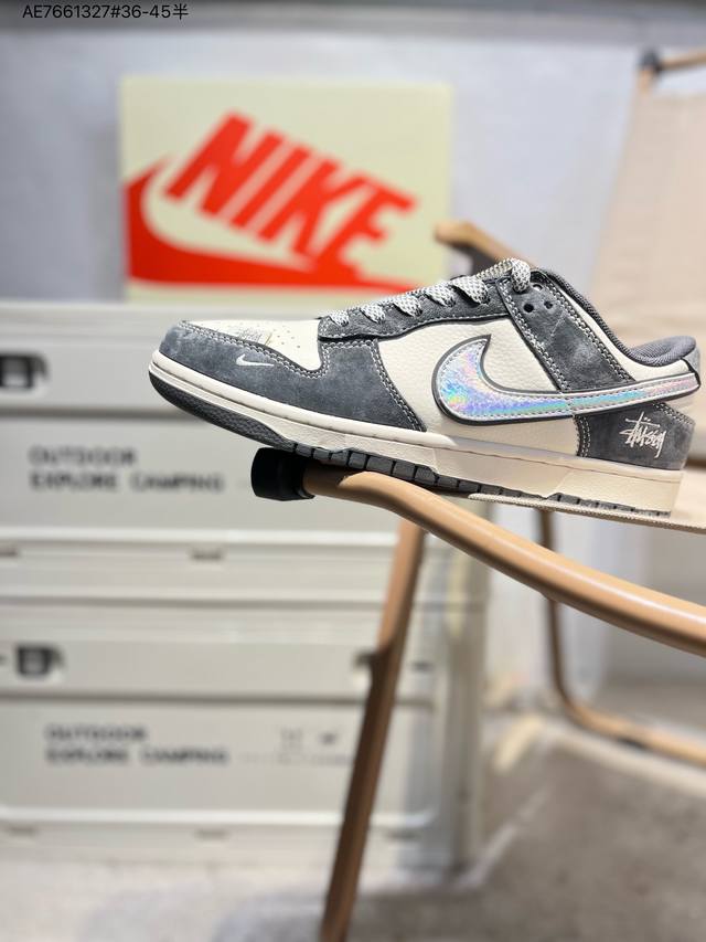 350 海外爆款限量发售！公司级 Nike Sb Dunk Low“斯图西联名” 周年高端定制 低帮休闲板鞋 定制鞋盒 大厂纯原品质出货 超高清洁度 皮料切割干