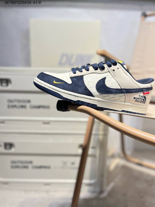 350 Nk Dunk Low Cdg联名 三方联名 Sb低帮休闲板鞋 #美国著名户外品牌与日本东京设计师川久保玲Cdg联合打造街头滑板鞋，有北面雪山简约的风格