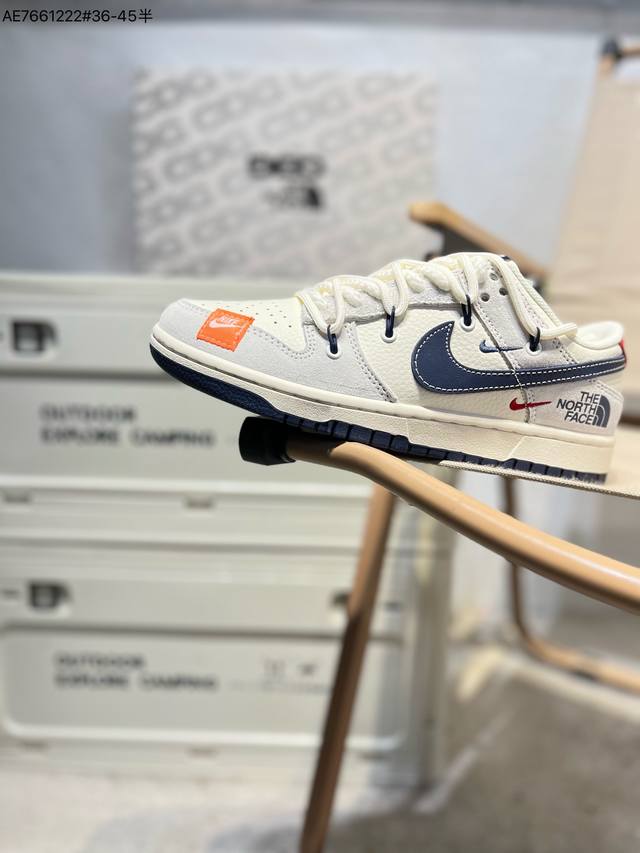 350 Nk Dunk Low Cdg联名 三方联名 Sb低帮休闲板鞋 #美国著名户外品牌与日本东京设计师川久保玲Cdg联合打造街头滑板鞋，有北面雪山简约的风格
