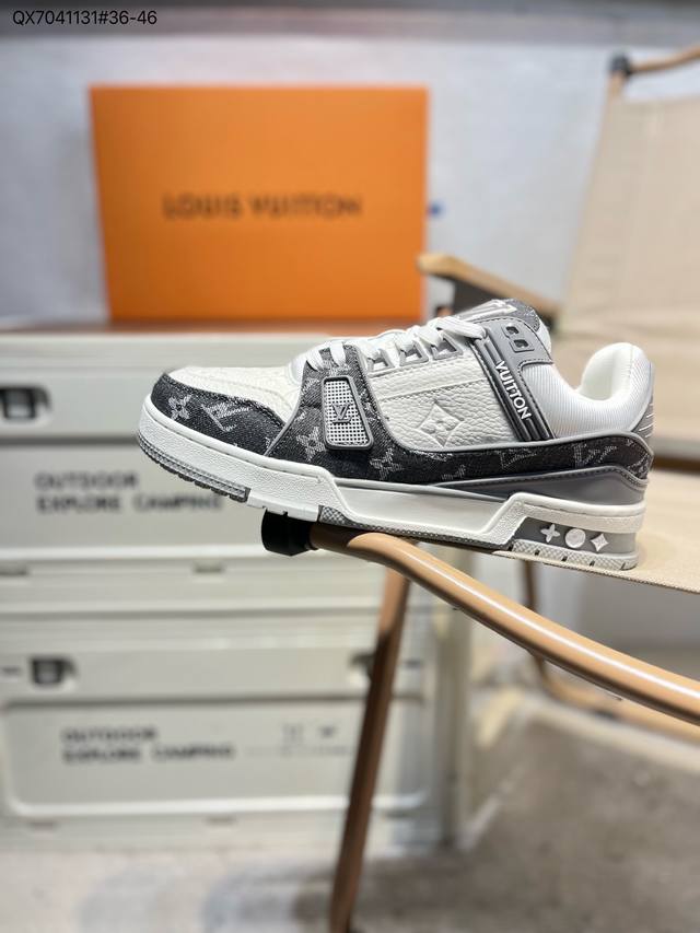 210 路易威登/Louis Vuitton Lv路易威登板鞋 新款 Lv Trainer最新配色运动鞋 L家 篮球鞋风格运动鞋 该鞋由艺术总监 Virgil