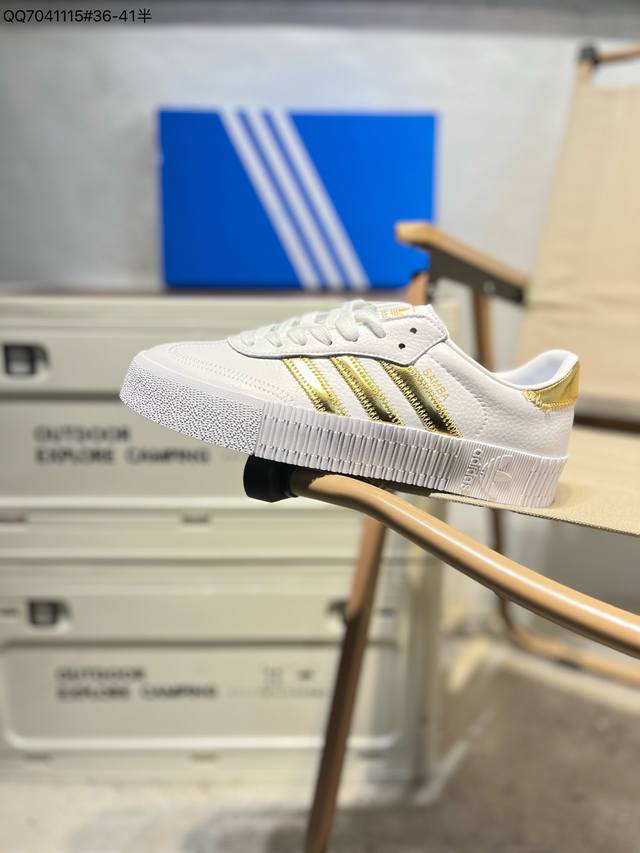 140 Adidas/阿迪达斯夏季款女鞋Samba黑白厚底松糕德训休闲板鞋Ee9017 Qq7041115#36-41半