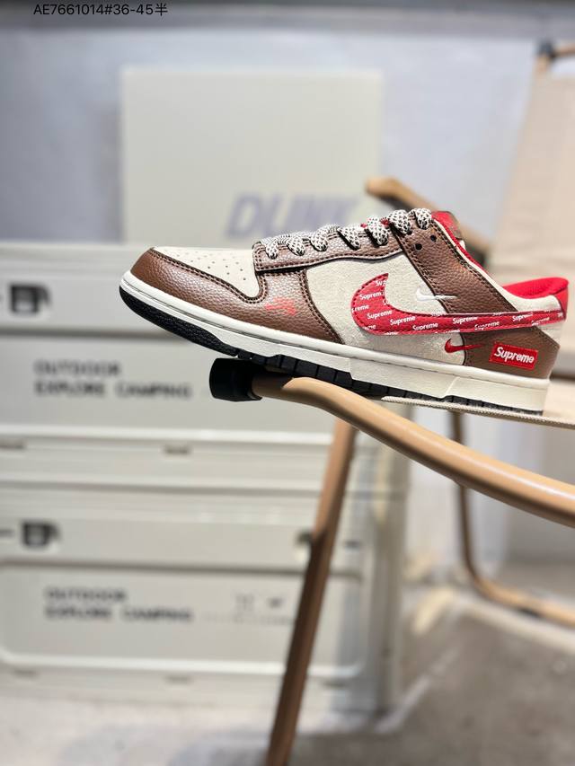 350 海外爆款限量发售！公司级 Nike Sb Dunk Low“Supreme联名” 周年高端定制 低帮休闲板鞋 定制鞋盒 大厂纯原品质出货 超高清洁度 皮