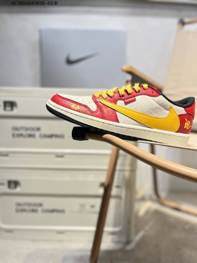 350 定制鞋盒 纯原大厂# 蛇年限定X乔丹Air Jordan 1 Low Aj1低帮系列篮球鞋 官方同步配色 原装级产物 #拒绝公底 立体鞋型 细节完美 高