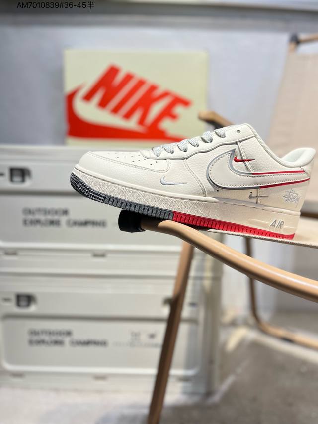 260 斯图西 X Nk Air Force 1'07 Low 空军一号低帮休闲板鞋 #定制皮料 原楦原纸板 纯正空军版型 高清洁度 内置全掌气垫Hd2258