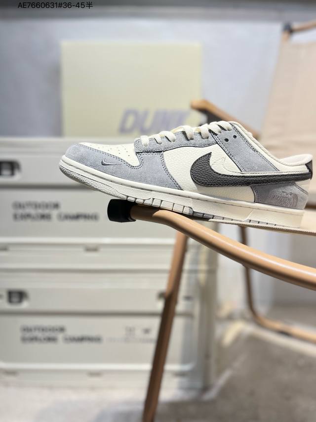 350 Nk Dunk Low Cdg联名 三方联名 Sb低帮休闲板鞋 #美国著名户外品牌与日本东京设计师川久保玲Cdg联合打造街头滑板鞋，有北面雪山简约的风格