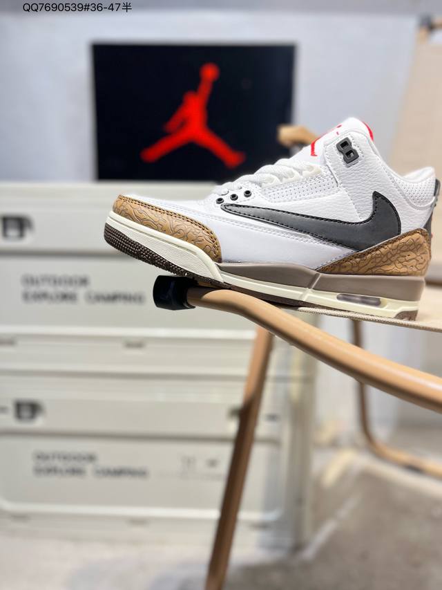 140 Jordan Spizike Low Aj 乔丹合体元素 灰白裂纹配色 文化休闲板鞋 #整双鞋在 Air Jordan 5 Low 廓形的基础上，通过加