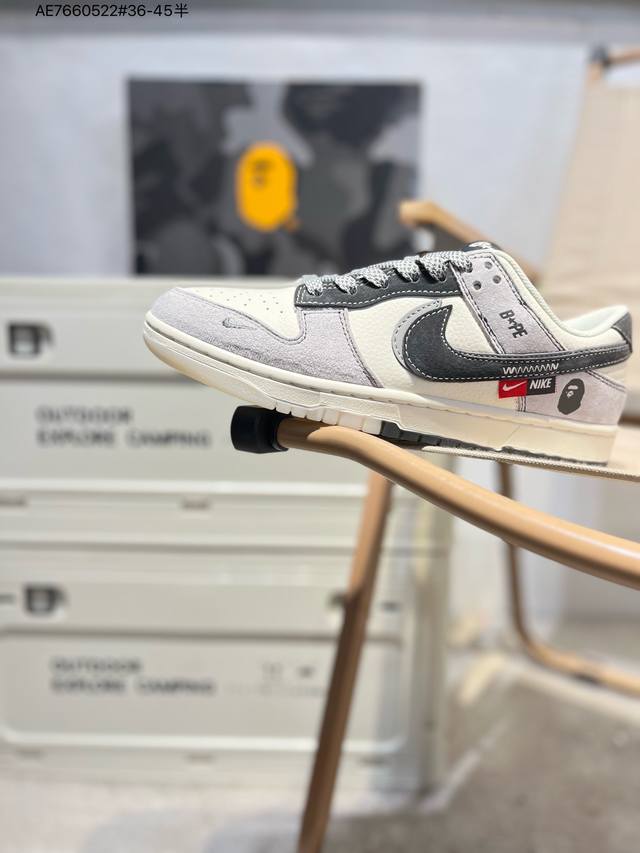 350 创意定制配色,日本里原宿潮流品牌A Bathing Ape安逸猿Bape X Nike Sb Dunk Low"Bape"扣篮系列低帮休闲运动滑板板鞋“