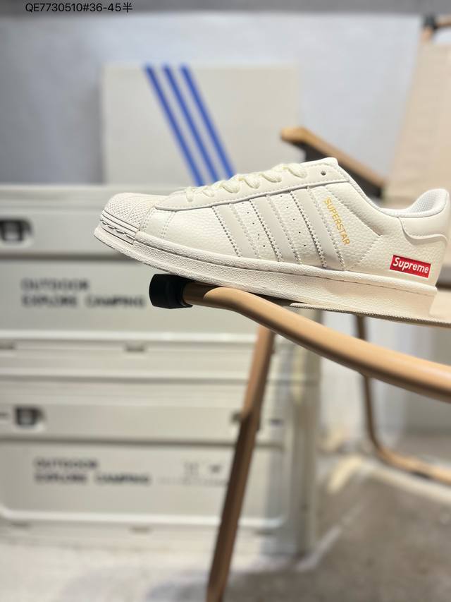 220 Supreme X Adidas Originals Superstar Al经典配色 经典贝壳头官网同步 实拍首发渠道正品订单 诠释市场最高工艺水平区