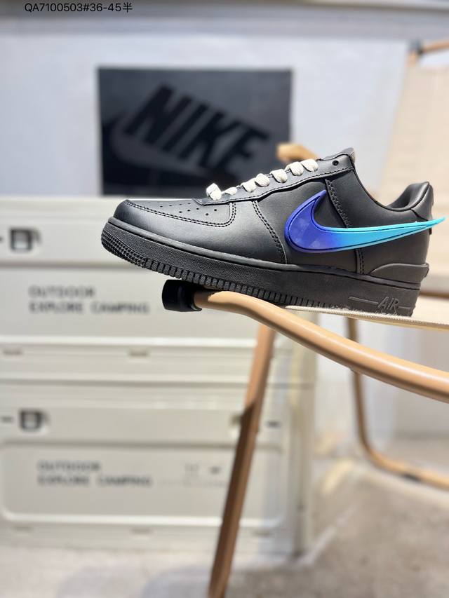 160 Ambush X Nk Air Force 1'07 Low 联名款 空军大勾 低帮休闲板鞋 鞋面采用了优质原厂皮革，标志性的 Swoosh 延伸至鞋跟