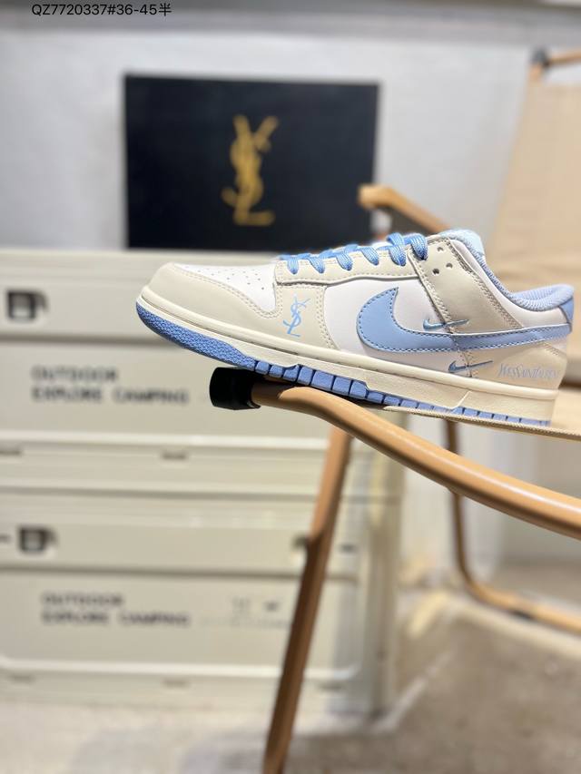 170 年终工厂清仓福利特价 公司级头层皮Nike Sb Dunk Low“圣罗兰联名” 周年高端定制 低帮休闲板鞋 定制鞋盒 超高清洁度 皮料切割干净无任何毛