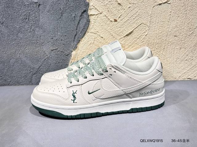 170 #新品上市实拍 Nike Sb Dunk Low X Yves Saint Laurent 白灰三小钩满天星 低帮休闲运动板鞋 原装头层材料 独家版型蒸