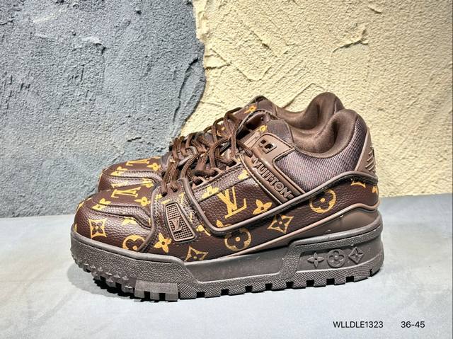 260 #新品上市实拍 全新Lv路易威登Louis Vuitton Trainer Sneaker Low休闲运动文化百搭篮球板鞋Wlldle1323