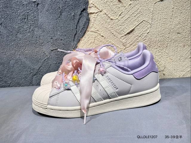 130 #新品上市实拍 阿迪达斯Adidas三叶草 Originals Superstar贝壳头系列低帮经典百搭休闲运动板鞋 货号:If1804 Qlldle