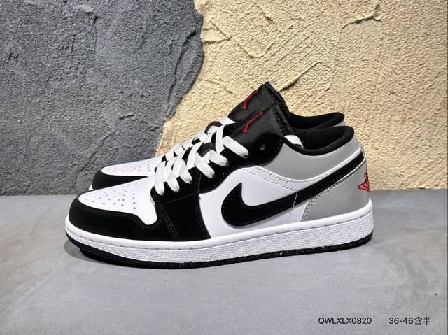160 乔丹1代 Air Jordan 1 Low 白黑灰色 低帮 货号:Hf3148-106 Qwlxlx0820