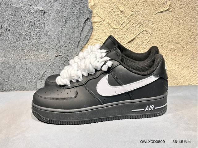 160 #新品上市实拍 Air Force 1 Low’07 空军一号低帮休闲板鞋 定制皮料 原楦原纸板 纯正空军版型 内置全掌气垫 货号：男 Cw2288-1