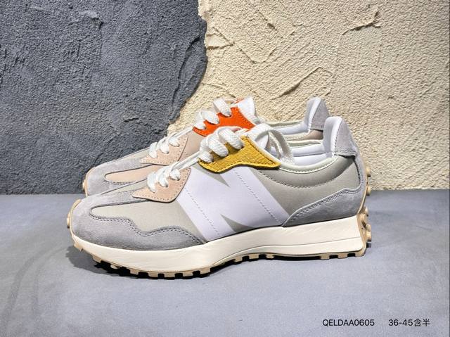 170 #新品上市实拍 New Balance Ms327系列复古休闲运动慢跑鞋。，以更纯粹的复古风格设计打造的全新造型。侧身还以解构设计，将 N 字标志以做