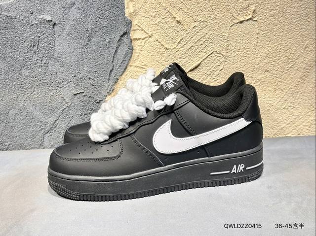 160 #新品上市实拍 Air Force 1 Low’07 空军一号低帮休闲板鞋 定制皮料 原楦原纸板 纯正空军版型 内置全掌气垫 货号：男 Cw2288-1