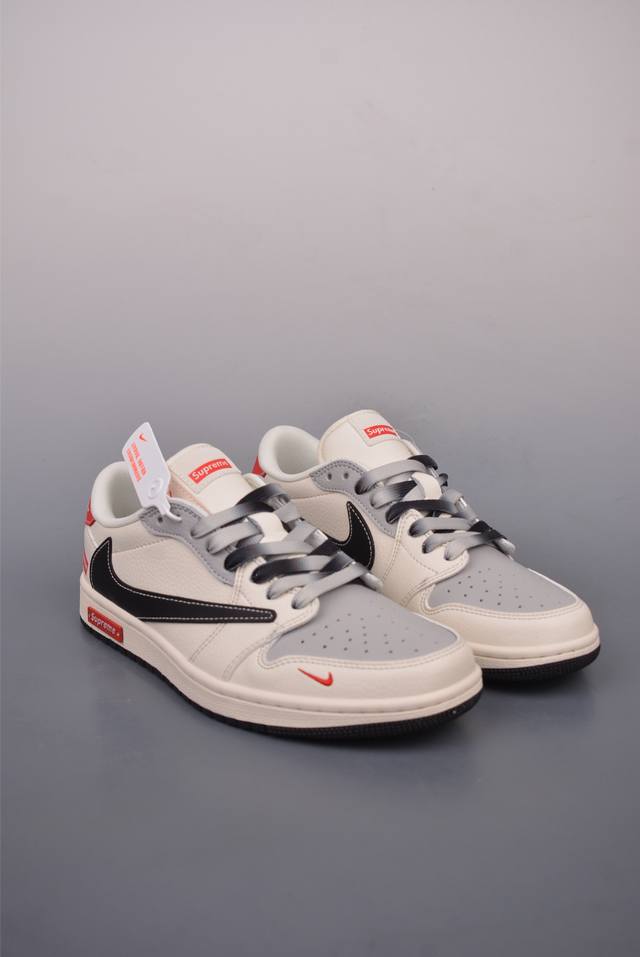 360 Fragment X Travis Scott X Supreme Air Jordan 1 Low 三方联名倒钩 性价比原盒出货 全新的三方联名低帮