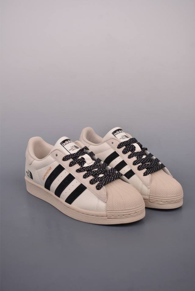 260 Adidas Originals Superstar 2025全新版本 贝壳头北面联名 渠道正品订单 诠释市场最高工艺水平 贝壳头经典小白板鞋 专柜上