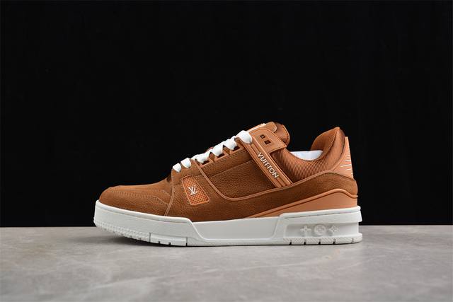 720 驴牌 2024Trainer Lv系列Louis Vuitton Trainer 时装走秀新款 广东原产#黄色抽屉礼品鞋盒及全套代购包装说明书防尘布袋物