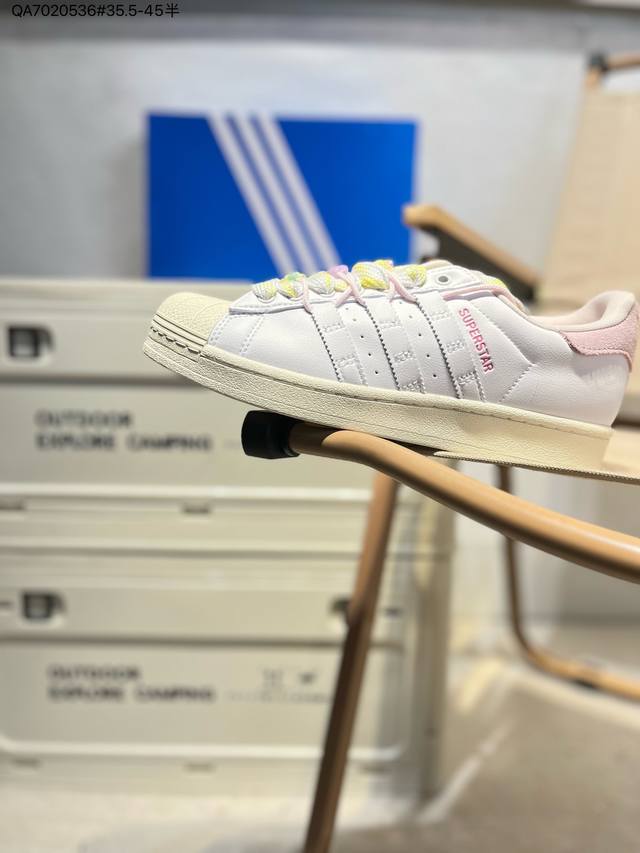 160 全新配色 Adidas阿迪达斯三叶草Superstar W经典贝壳头运动板鞋If1802 Qa7020536#35.5-45半