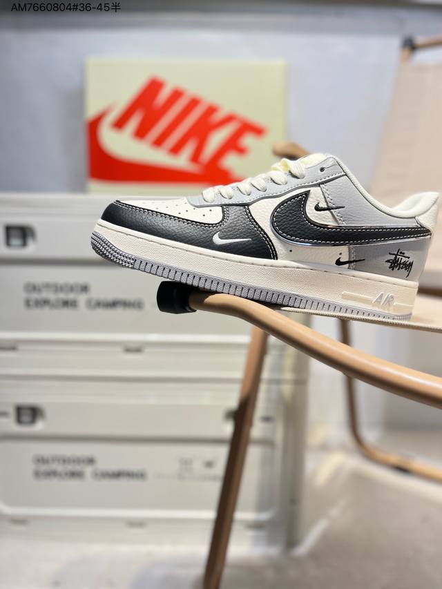 260 斯图西 X Nk Air Force 1'07 Low 空军一号低帮休闲板鞋 #定制皮料 原楦原纸板 纯正空军版型 高清洁度 内置全掌气垫Hd2258
