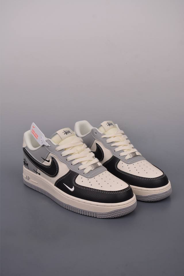 290 Nike Air Force 1 Low 斯图西联名 原楦头原纸板 打造纯正空军版型 专注外贸渠道 全掌内置蜂窝气垫 原盒配件 原厂中底钢印、拉帮完美