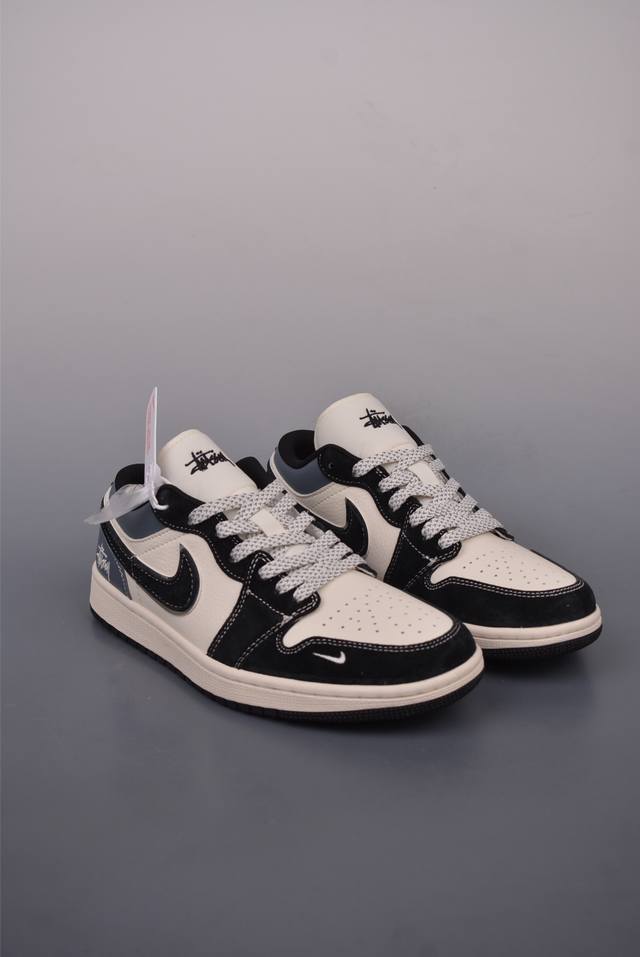 360 Nike Jordan Air Jordan 1 斯图西联名 纯原大厂出品 极力推荐 定制鞋盒 大厂纯原品质出货 超高清洁度 皮料切割干净无任何毛边