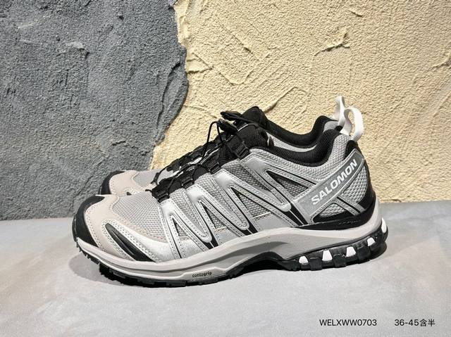 300 #新品上市实拍 Salomon Xa Pro 3D Suede 萨洛蒙户外越野跑鞋 鞋面采用Sensifit贴合技术 全方位贴合包裹脚型 鞋跟部鞋底牵引
