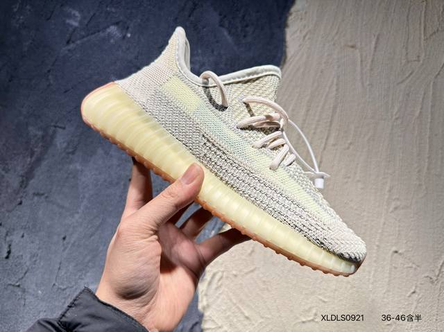 100 #经典实拍 阿迪达斯Adidas Yeezy Boost 350V2 椰子 德国进口网织机台织面 镂空呼吸网纱材质侃爷限定 百搭轻便爆米花中底休闲运动