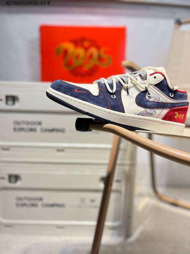 350 蛇年限定 公司级头层皮乔丹Air Jordan 1 Low Aj1低帮系列篮球鞋 官方同步配色 原装级产物 #拒绝公底 立体鞋型 细节完美 高清洁度Sj