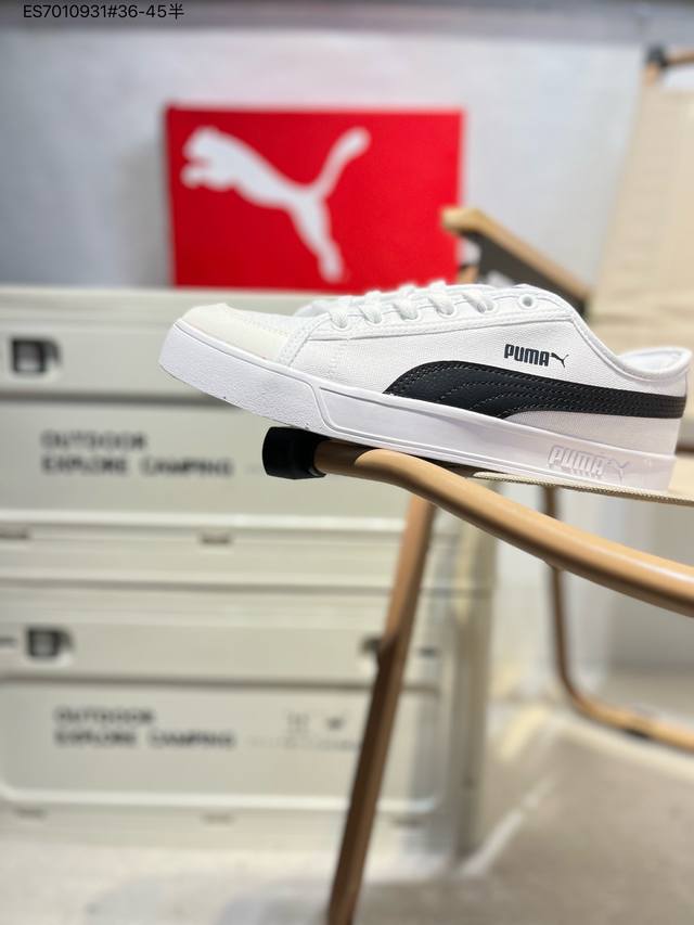 100 全新 Puma彪马开口笑 帆布Smash Vulc Cv 夏日清新系列 简洁的色彩与皮面结合官方新款主推 货号: 365968 Es7010931#36
