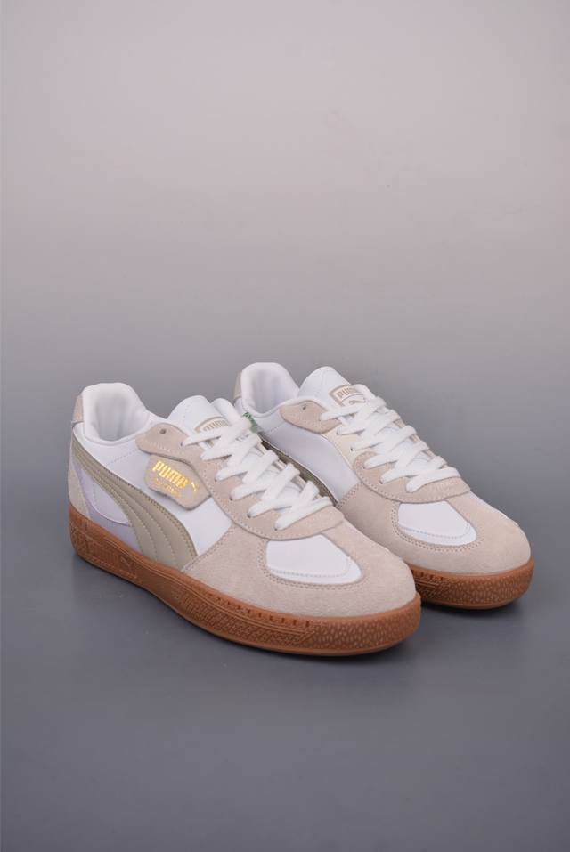 200 Puma Palermo 2025 彪马 防滑耐磨低帮德训板鞋 孔眼底座和脚趾凸起由猪八革材料制成 支持侧踏时的踏步工作 即使在健身房等使用环境中也能