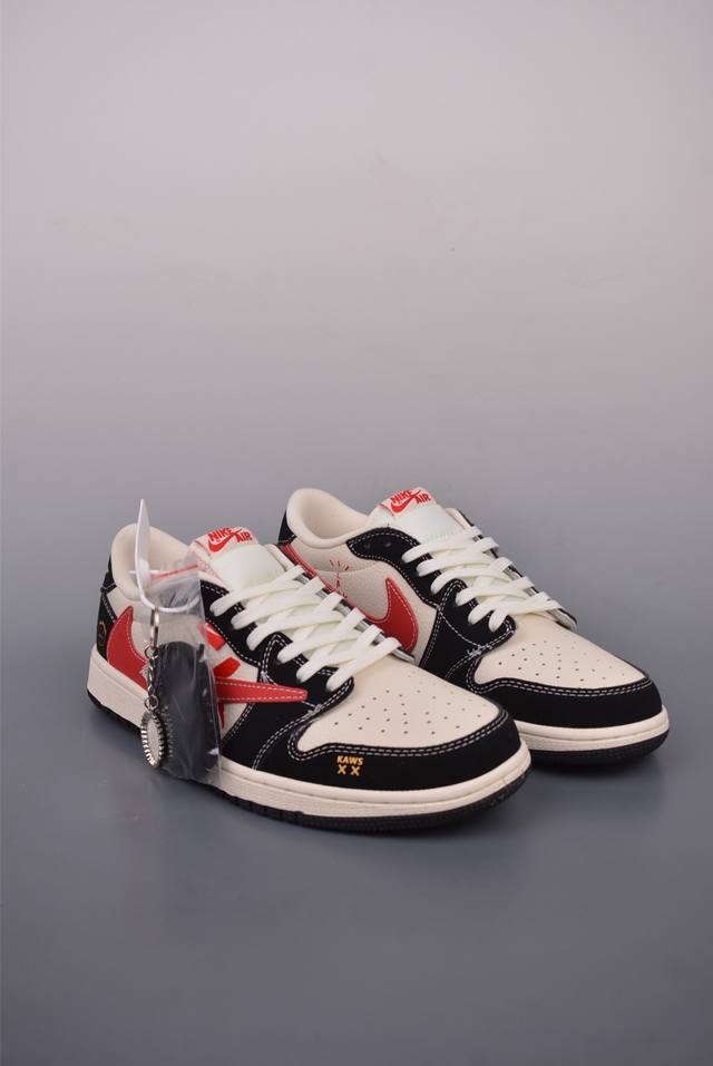 360 Fragment X Travis Scott X 暴力熊 Air Jordan 1 Low 三方联名倒钩 性价比原盒出货 全新的三方联名低帮倒钩鞋面
