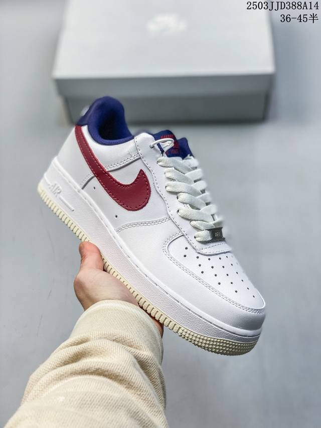 140 公司级带半码 af1耐克 Nike Air Force 1 ‘07 Low 空军一号 厚底增高百搭运动板鞋 原楦头原纸板 打造纯正空军版型，专注外贸渠道