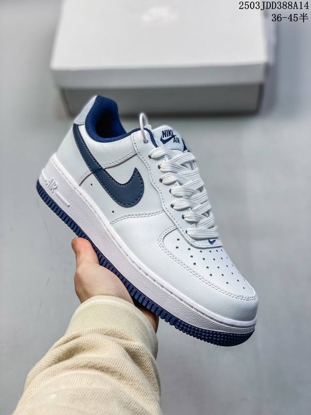 130 公司级带半码 af1耐克 Nike Air Force 1 ‘07 Low 空军一号 厚底增高百搭运动板鞋 原楦头原纸板 打造纯正空军版型，专注外贸渠道