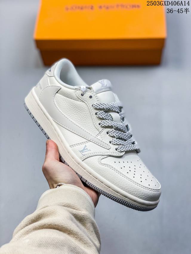 310 travis Scott X Fragment Design X Jordan Air Jordan 1 Low Og Sp “Lv联名——灰绿猪八”