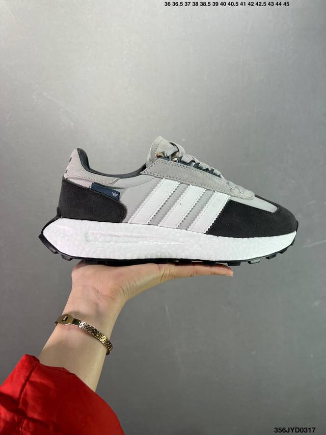 200 公司级阿迪达斯Adidas Retropy E5 W.R.P 三叶草新款运动休闲爆米花跑鞋 新款低帮经典运动鞋以70年代经典跑步鞋为灵感 新鲜演绎复古造