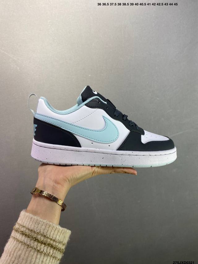 180 公司级Nike Court Borough Low 低帮百搭透气休闲运动板鞋男女鞋 经典耐用的设计，兼顾舒适脚感和出众风范，演绎匠心之作。结构性的支撑贴