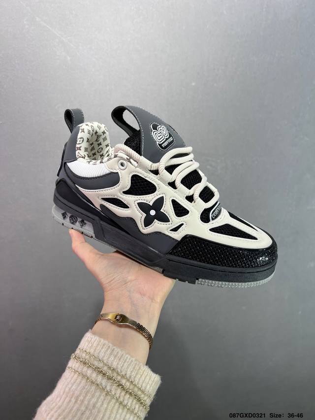 310 公司级路易威登/Louis Vuitton Lv路易威登板鞋 新款 Lv Trainer最新配色运动鞋 L家 篮球鞋风格运动鞋 该鞋由艺术总监 Virg