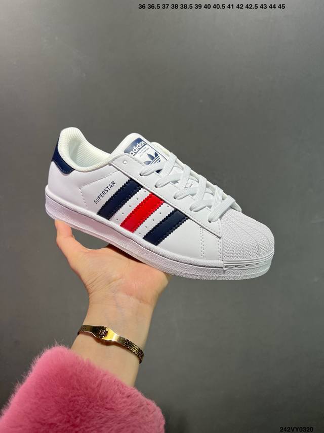 100 adidas Originals Superstar 2 百搭舒适 防滑耐磨 低帮 板鞋 男女同款 白色 贝壳头 adidas Originals Su