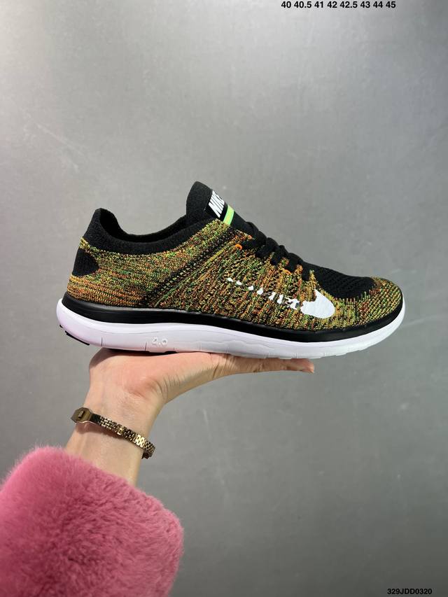 130 耐克Nike Free 4.0超轻网面透气慢跑鞋耐克赤足3.0超轻网面透气慢跑鞋 货号：631053 001 size:如图 编码：329Jdd0320