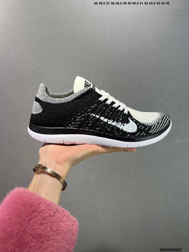130 耐克Nike Free 4.0超轻网面透气慢跑鞋耐克赤足3.0超轻网面透气慢跑鞋 货号：631053 001 size:如图 编码：329Jdd0320